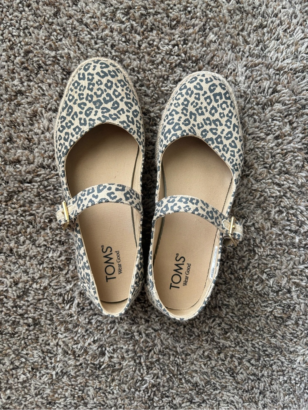 Toms (size 9) Carolina espadrille platform Mary Jane